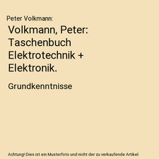 Volkmann, Peter: Taschenbuch
