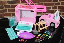 MATTEL BARBIE FAHRZEUG ABENTEUER DREAM CAMPER WOHNMOBIL 3 in 1 POOL BOOT KÜCHE 3