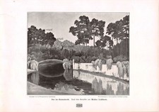 Herthasee in Berlin Grunewald - Walter Leistikow - 1903 - Kunstdruck ~20x28cm
