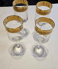 Weingläser alt mit Goldrand