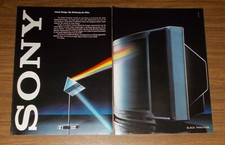 Seltene Werbung vintage SONY KV-C 2911 Black Trinitron Fernseher 1989