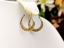 Damen Ohrringe Ohrstecker Creolen 585/14 kt Gold Gew.1,54 g