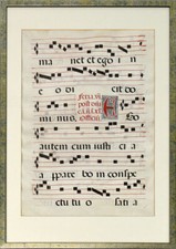 Blatt aus einem Antiphonar des 16. Jahrhunderts.