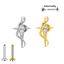 1,2mm Titan Labret 4er Stern