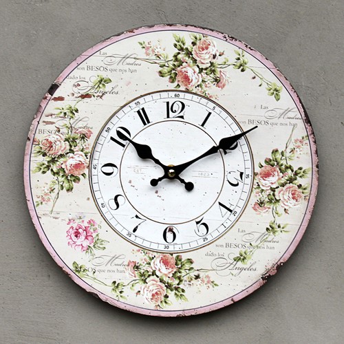 Rosen vintage küchenuhr - rosen,