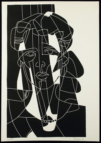 Untitled 1958 linolschnitt - untitled,,