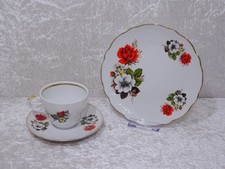 3 tlg. Wunsiedel  Bavaria Porzellan Design Sammelgedeck - Vintage - Rosen