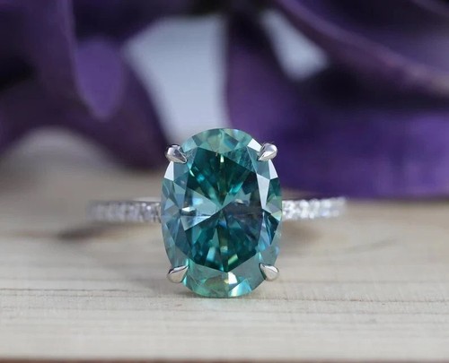 Blau behandelter diamant - 5, ct