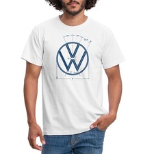 VW Logo Mit Bauplan In Weiß