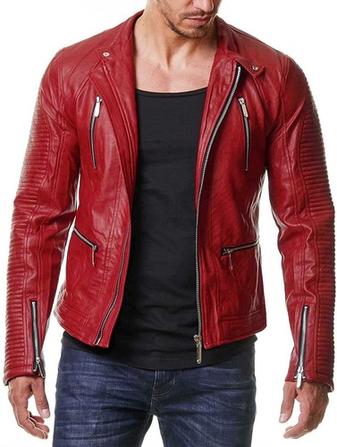 Herren echt lammleder - echt-lammleder, motorrad