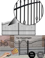 Doppelflügeltor Set 1.6 x 3 - 4 Metalltor Einfahrtstor Gartentor Hoftor Tor