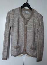 Jacke/Pullover Cecilia Classics Langarm Beige vorne 6 Knöpfe Gr. S Gebraucht