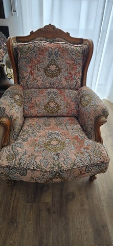 Antiker polstersessel stoff - antiker,