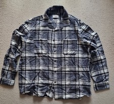 C&A Herrenhemd gr. XXL  Farbe Grau  kariert Herbst Winter  Knopfleiste langarm