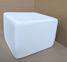 SITTING Pouf Leder weiß Jan Kurtz