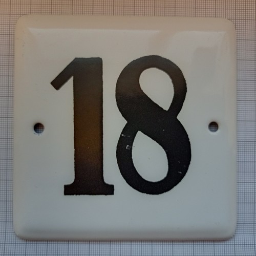 Emailleschild hausnummer fast - emailleschild,