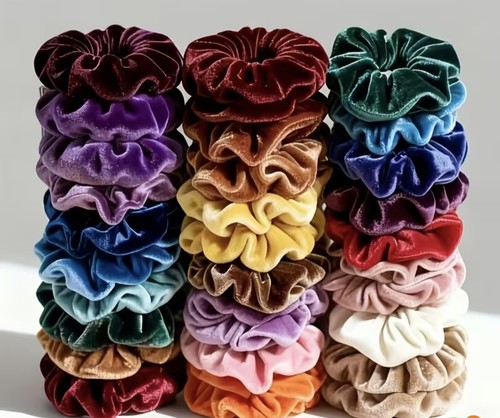 Scrunchie samt haargummi - scrunchie,