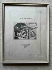 Ludwig Richter – „Vater Unser“ – 7 originale Kupferstiche 19. Jh. gerahmt