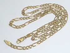 333 Gold 8K Gelbgold 9,41 g Halskette 52 cm Figarokette Kette 8131