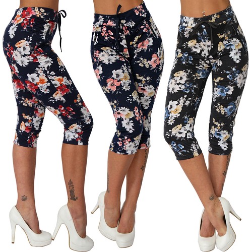 Hose capri blumen damen - capri, 3/4
