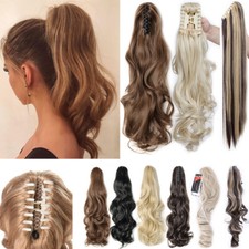 Clip in Extensions Zopf Pferdeschwanz Haarverlängerung As Echt Ponytail Haarteil