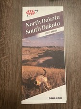 Straßenkarte USA North Dakota South Dakota Roadmap Landkarte
