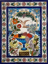 Fliesenbild Keramikfliesen Orient Handbemalt Wandfliesen Mediterran Mosaik 12-98