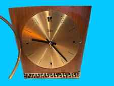 1960er Diehl Wanduhr Küchenuhr Messing Holz orig.Transistorwerk läuft Germany