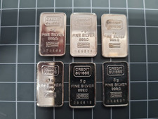 Silberbarren CREDIT SUISSE 5g Feinsilber fine silver 999