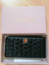 Coccinelle Geldbeutel Geldbörse Schwarz Butterweiches Leder Neu