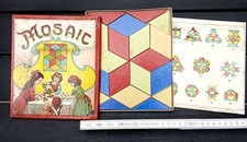 Dachbodenfund: Altes Spielzeug Mosaik Kinder Legespiel um 1910 gut erhalten
