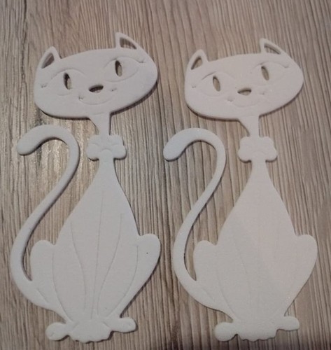 Moosgummi weiß katze - weiß,