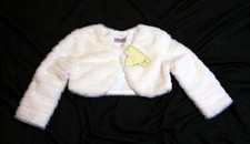 Kommunionjacke Hochzeit Mädchenjacke Mädchen Jacke Bolero Ivory ecru Altweiß NEU