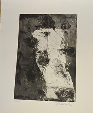 Emil Schumacher: handsigniert "KOMPOSITION" 1961, Kestner Gesellschaft Radierung