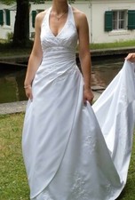 LILLY Brautkleid weiß Neckholder Gr. 36 mit Unterrock und Bolero