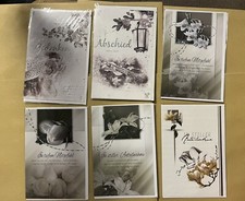 Trauerkarten mit Umschlag Beileidskarten 6 Stück verschiedene Motive /H2A6K1 U22