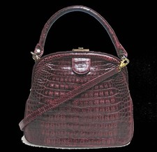 Handtasche LEDER Ledertasche ABENDTASCHE Henkeltasche KROKO Schultertasche 3507