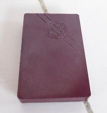 Dose aus braunem Bakelit FAMOS Stempelkissen 85 x 50 mm 12 mm hoch