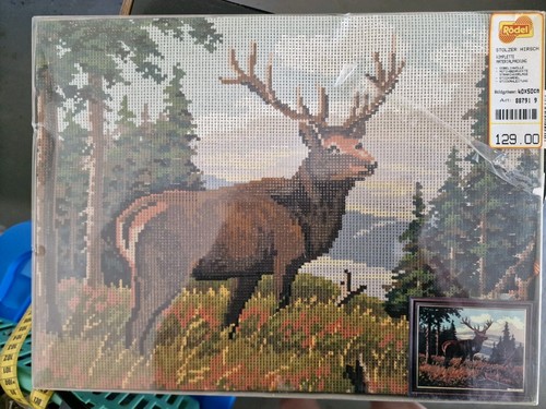 Gobelinbild stolzer hirsch - gobelinbild,