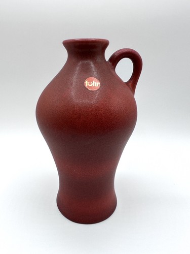 Hohe fohr keramik vase rot - vase,