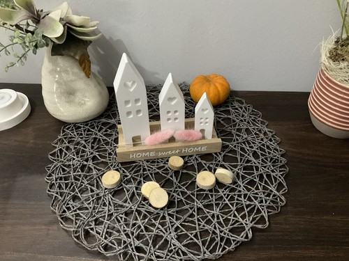 Lichthäuser mit holztablett - mit,