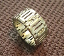 Extravaganter Neusilber Ring