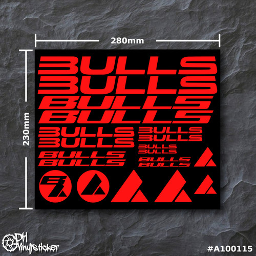 Bulls sticker neonrot - bulls,