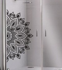 Aufkleber Glas Dekor Bad