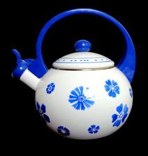 Wasserkocher / Teekessel Villeroy & Boch Farmhouse Touch Blueflowers Emaille