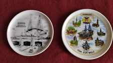 Hamburg, Andenken, 2 Untersetzer, Pralinen-Teller, Dekoration, Blickfang,Rarität