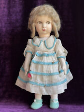 wunderschöne RAYNAL 38cm mit Organzakleid alles Original Lenci-Typ Filzpuppe