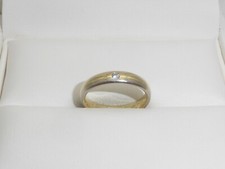585 Gold Ring 14K Gelbgold Weißgold Trauring Ehering 3,06 g RG 48 - 15,3 mm 9168