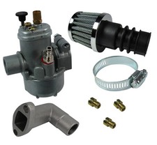 Vergaser Set - 15mm ( Sport ) V1 Luftfilter / Ansaugstutzen für Puch Maxi S & N