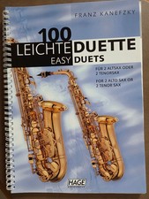 Franz Kanefzky "100 leichte Duette" für 2 Altsax oder 2 Tenorsax Hage Musikverla